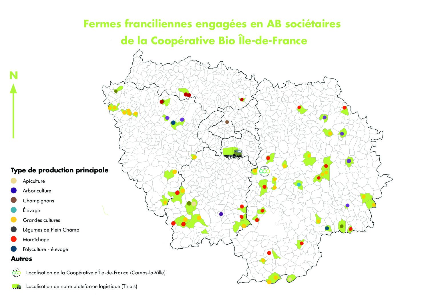 Carte des producteurs